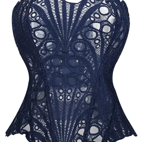 Coquette Pink Sheer Eyelet Lace Strapless, Boned Waist Slimming Sexy Corset Bustiers Underwear for Evening Date Night Birthday Photoshoot Clothes