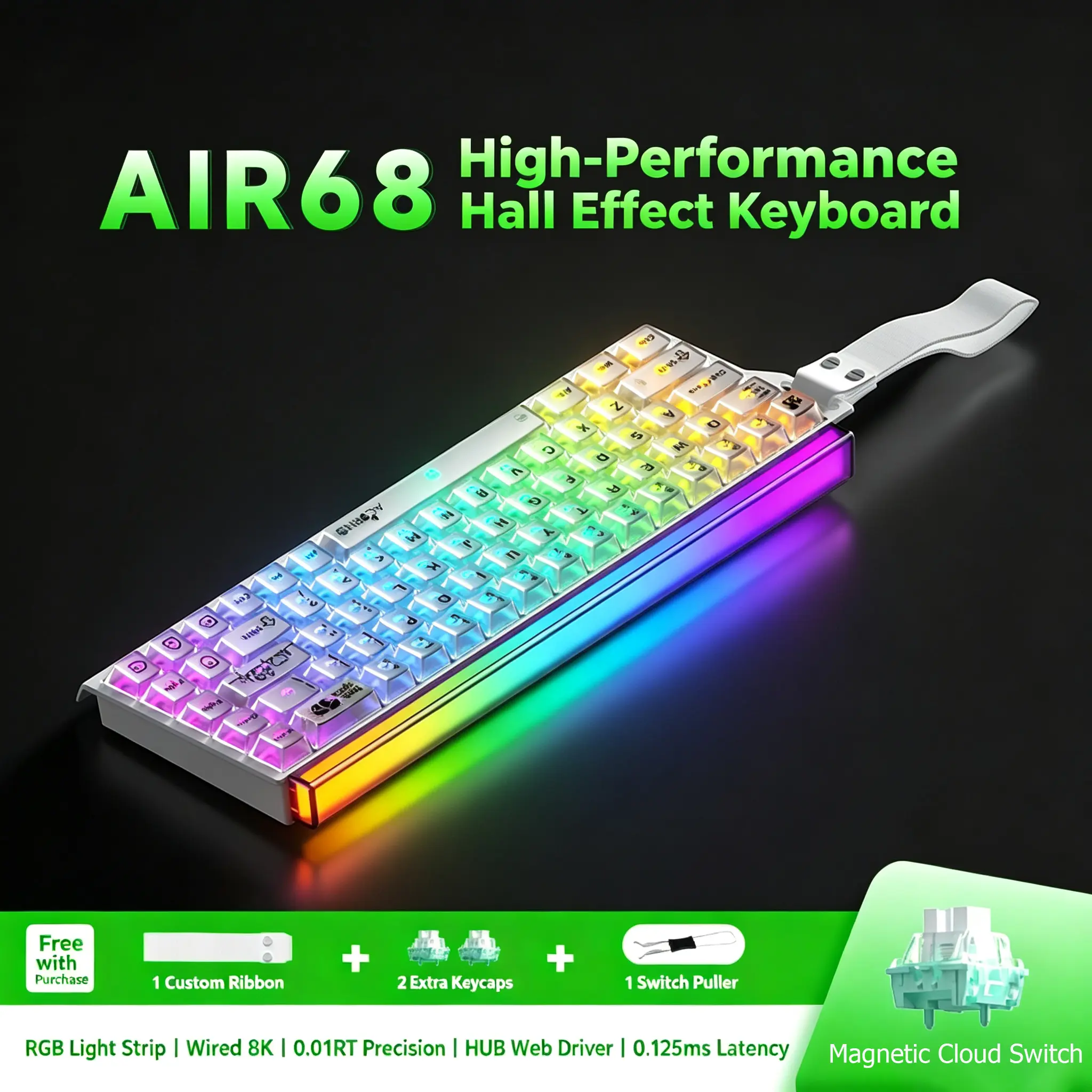 F75 Aluminum Alloy Gaming Keyboard,Triple-Mode Wireless Mechanical Keyboard – Hall Effect Hot-Swap, RGB Backlit Mechanical Keyboard with Multifunctional Metal Keys, Office Keyboard, Gift for Boyfriend, Gaming Mouse, Gaming Accessories, Keyboard for Gaming