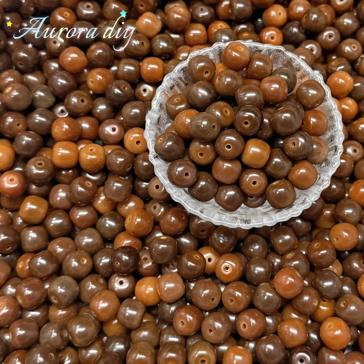 (K11)  10mm barrel shape coffee*100