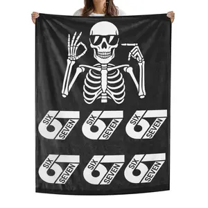 Six Seven Meme Funny 67 Throw Blanket Big Blanket Vintage Blankets for Living Room