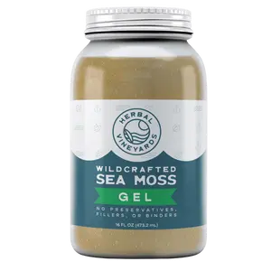 Herbal Vineyards Sea Moss Gel 16 ounce Jar Organic Non-GMO Verified Flavor Supports Wellness Superfood Nutritional Non Gmo Supplement Dietary Healthcare Supplement