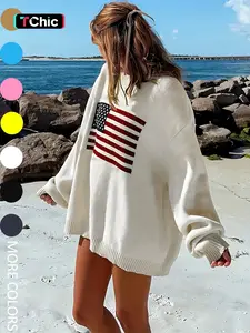 Women's Striped Print Drop Shoulder Crewneck Sweater, Street Casual Long Sleeve Round Neck Jumper for Spring & Fall, Women's Knitwear for Daily Wear, Womenswear