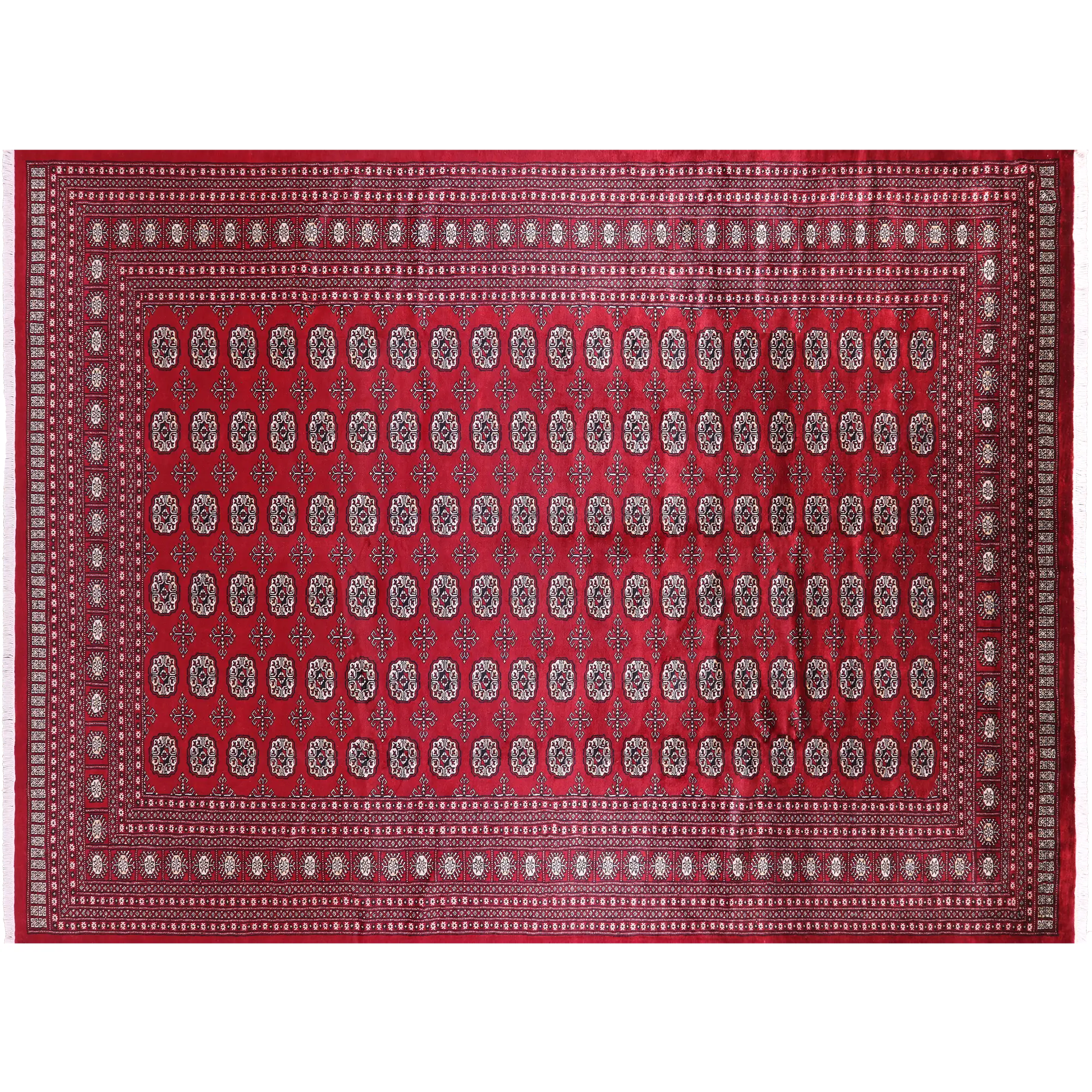Red 8' 0" X 10' 10" Silky Bokhara Hand-Knotted Wool Rug - Q23802
