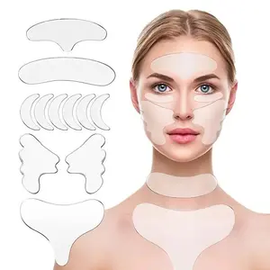 Reusable Silicone Face Lifting Sticker Face Tape, 11pcs/set Silicone Skincare Eye Firming Patch, Beauty & Personal Care Facial Skin Care Tool