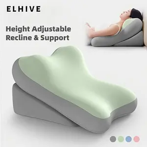 Memory Foam Care Cushion, Adjustable Bed Wedge Pillow Set, Comfortable Back and Neck Support, Multi-Functional Lumbar Pad, Non-Slip Elevating Pad