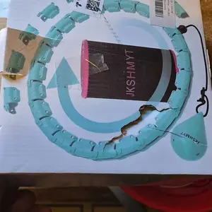 JKSHMYT Smart Weighted Fit Hoop Plus Size for Adults fitness, 2 in 1 exercise Hoop, 24 Links Detachable & Size Adjustable, with Waist Trainer for Women