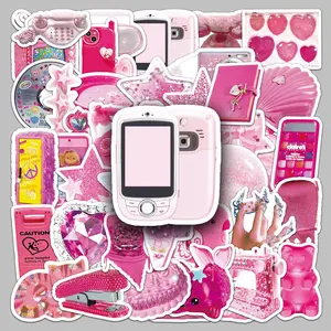 50 Y2K Cartoon Creative Trendy Stickers, Fresh Design Decorative Decals for Notebooks, Phone Cases, Scooters, Stylish Accessories