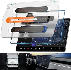 Matekxy Navigation and Rear Tempered Glass Screen Protector for Tesla Model X & Model S (2023/2024)/Tesla Model 3 (2023) and Model Y (2023/2024), [Anti-Glare] [Scratch & Fingerprint Resistan]