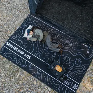 ShineTrip 05 Series Tactical Picnic Mat, 200cm*200cm Ultrasonic Moisture-proof Mat, Waterproof Portable Park Floor Mat, Tent Durable Floor Mat, Portable Picnic Blanket, Beach Anti-sand Mat, Suitable for Camping, Hiking, Picnic, Party
