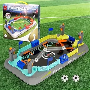Mini table soccer game toy for kids 3-12. Fun interactive battle board for family play. Nice birthday and holiday gift choice.