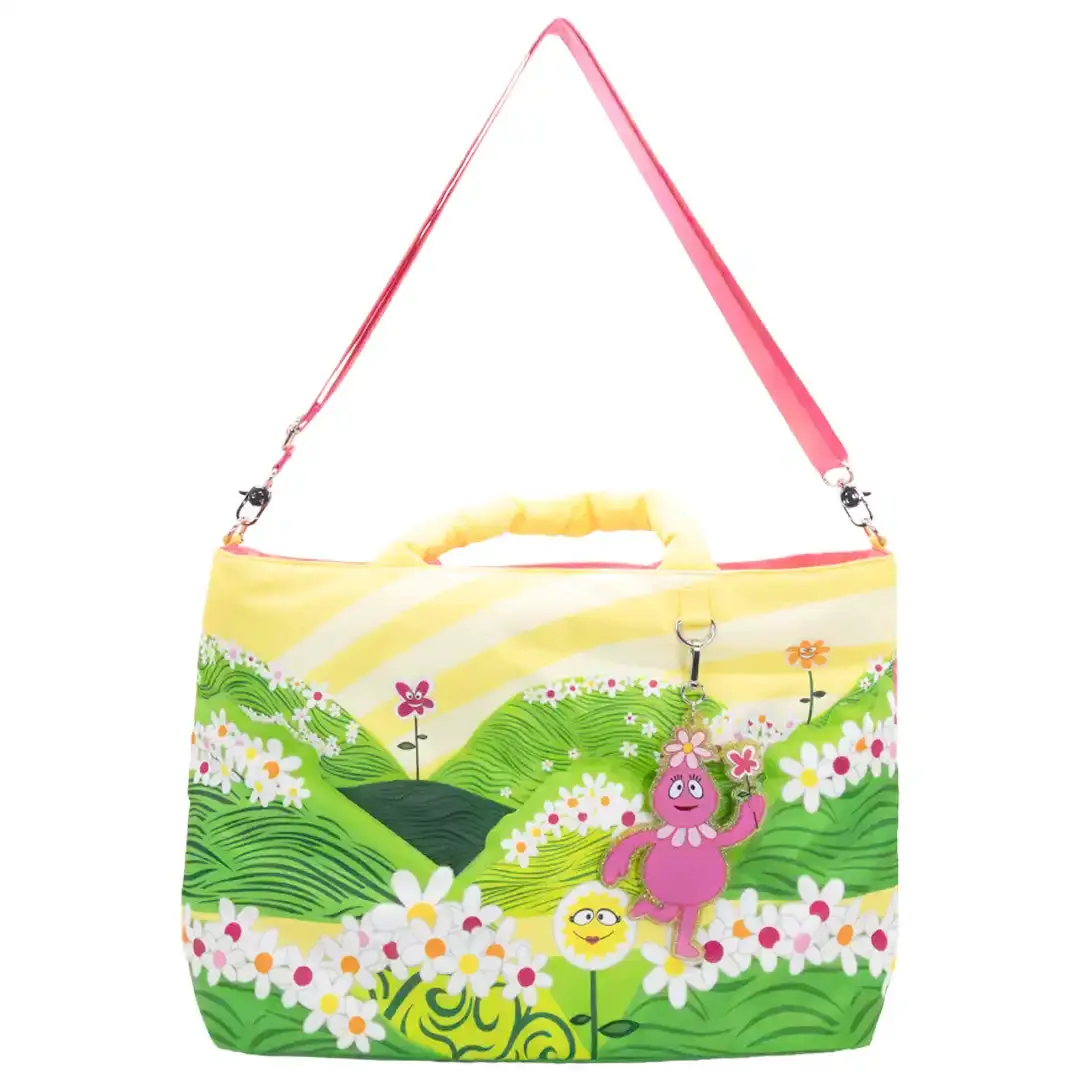 Whatever Makes You Happy Yo Gabba Gabba Lands Double Sided Puffy Tote Bag