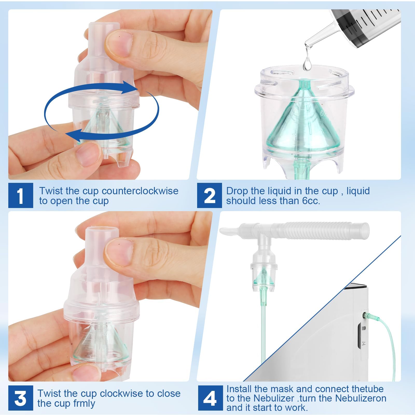 2 Packs TUBING Replacement Accessories for nebulizer