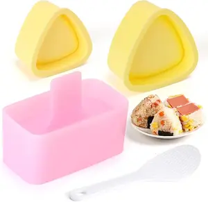 3 Pack Sushi,  Maker Mold kit Classic Triangle Rice Press Mold for Lunch Bento, Home DIY