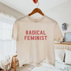 Radical Feminist Womens Boxy T-shirt Retro Womens Shirt Women's Rights Shirt Feminist Graphic Tee Vintage Inspired Retro Graphic Tee