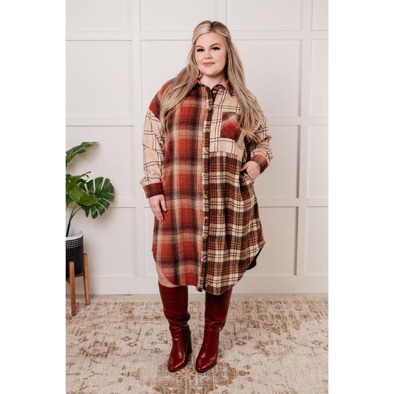 Cabin Fever Flannel Plaid Oversized Shacket