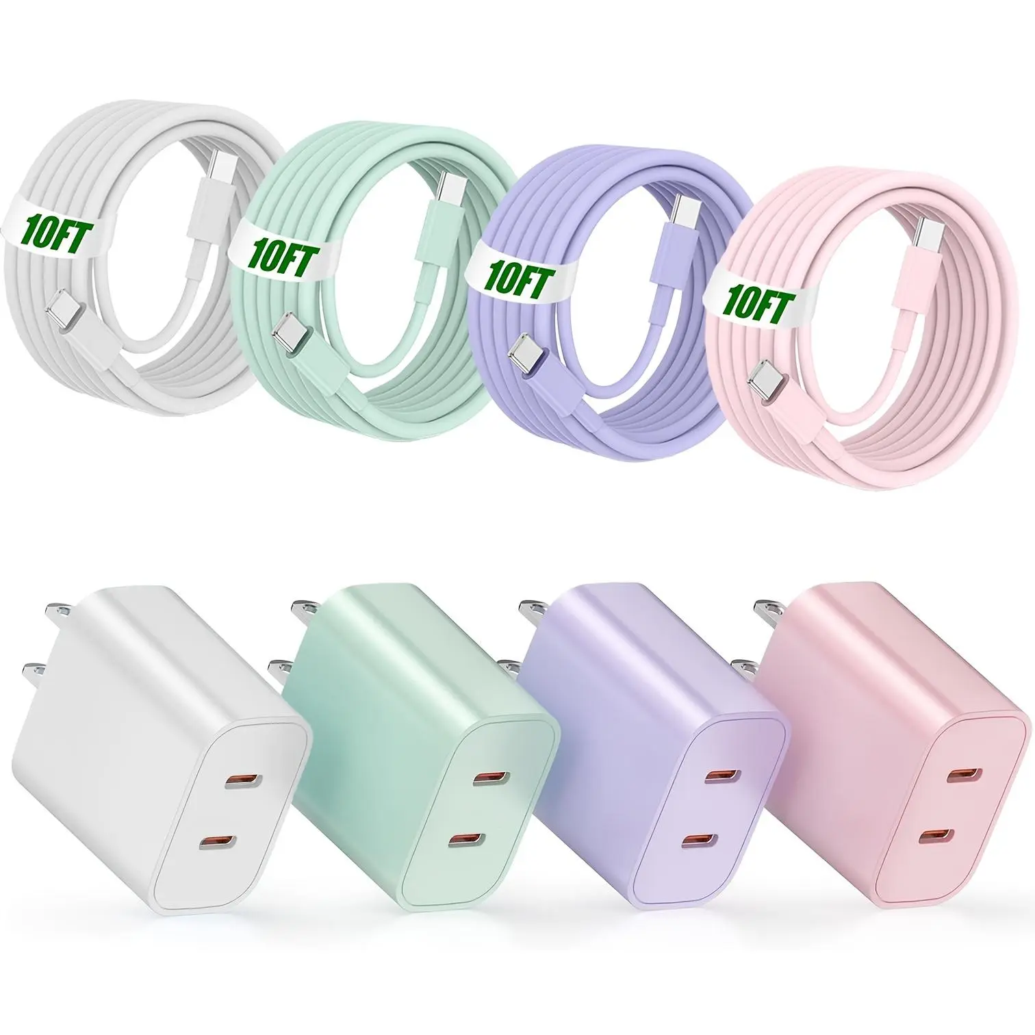 For iPhone 17 Charger,40W Dual USB-C Fast Charger with 10FT USB-C to C Cable for iPhone 15-17 Series For iPhone 17 Charger,40W Dual USB-C Fast Charger with 10FT USB-C to C Cable for iPhone 15-17 Series