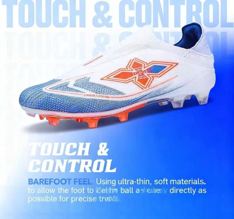 Cross Legion New Seamless Model Football Shoes for Men & Women Lightweight PU Leather Soccer Boots EU37-EU45 Outdoor Sports Touch & Control