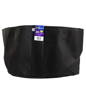 GroXcess Premium Black 30-GAL Fabric Pot No Handles