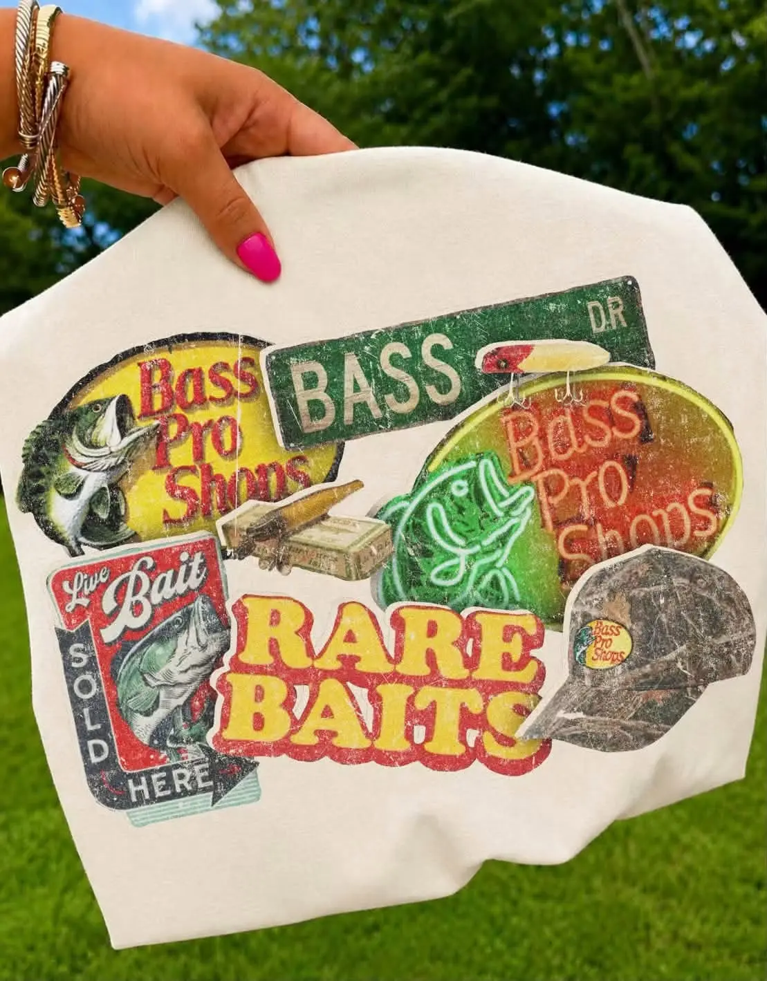 Vintage Patch T-Shirt — Rare Baits Graphic Tee