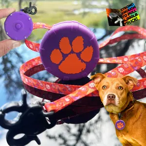 Tiger Paw + Free Bonus Leash! Wearable Mini Adjustable Dog Leash for Hiking, Training & Adventure. Powerful Lightweight 36" Retractable Keychain Clip. Durable & Comfort Grip for Off Leash Walking Hiking Training & Travel.
