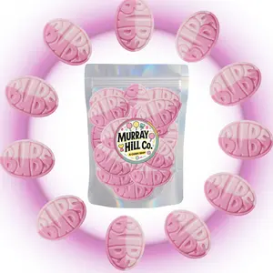 Bubs Wild Strawberry Pomegranate Foam Ovals – Soft & Chewy Swedish Candy  | Vegan, No Gelatin | 1/4LB & 1/2LB Bags | Viral TikTok Candy Sweet Bonbon Sour Flavors Sugar Corn Snack