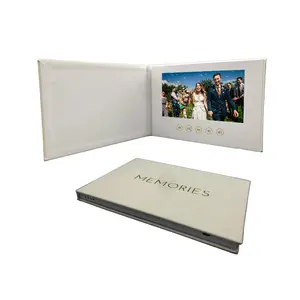 7Inch IPS screen Linen-Bound Digital Video Book Album Wedding  Memories Motion Video Book Decor Photo