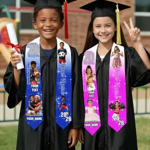 Personalized Kids Graduation Stole, Custom Photo Preschool Kindergarten Sash, Class of 2026 Keepsake