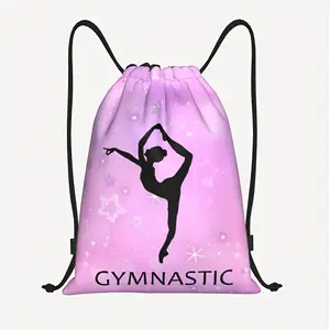 1 piece of women's fitness backpack - Dynamic gymnastics-style design, with drawstring, soft-shell fitness bag, with drawstring closure, suitable for fitness, dancing, yoga, travel - Ideal for gymnasts and performers, dance equipment, sports aesthetics