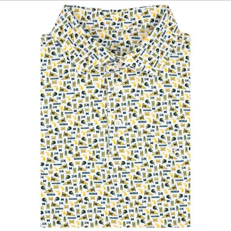Funny Golf Polo Shirt for Men- Wolverines Polo Shirt