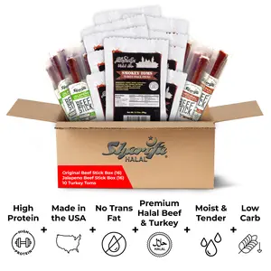 Ultimate Sharifa Halal Beef Sticks and Turkey Toms Snack Box Ultimate Sharifa Halal Beef Sticks and Turkey Toms Snack Box