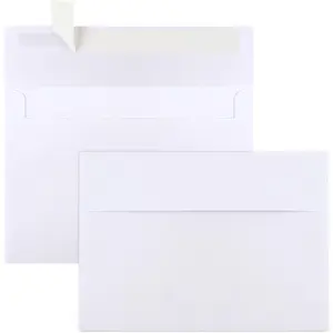 50 Packs White A7 5x7 Printable Self Seal Envelopes for Invitations Weddings Photos Postcards Greeting Cards Mailing