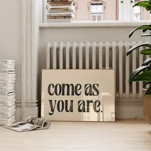 Vintage Wall Art Prints Come As You Are Poster Landscape Horizontal Wall Art Print Living Room Decor Retro Beige Art No Frame
