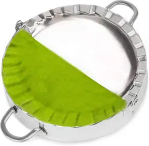 Stainless Steel Empanada Ravioli Maker Press, AUAM Dumpling Pierogi Mold - Wonton Mould, Easy-Tool for Dumpling Wrapper Dough Stamp Cutter Pastry Pie Making (Extra Large 6 Inch)