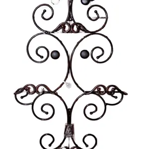 Meridian Metal Plate Holder #5270 with Elegant Swirl Design Brown/Bronze Color