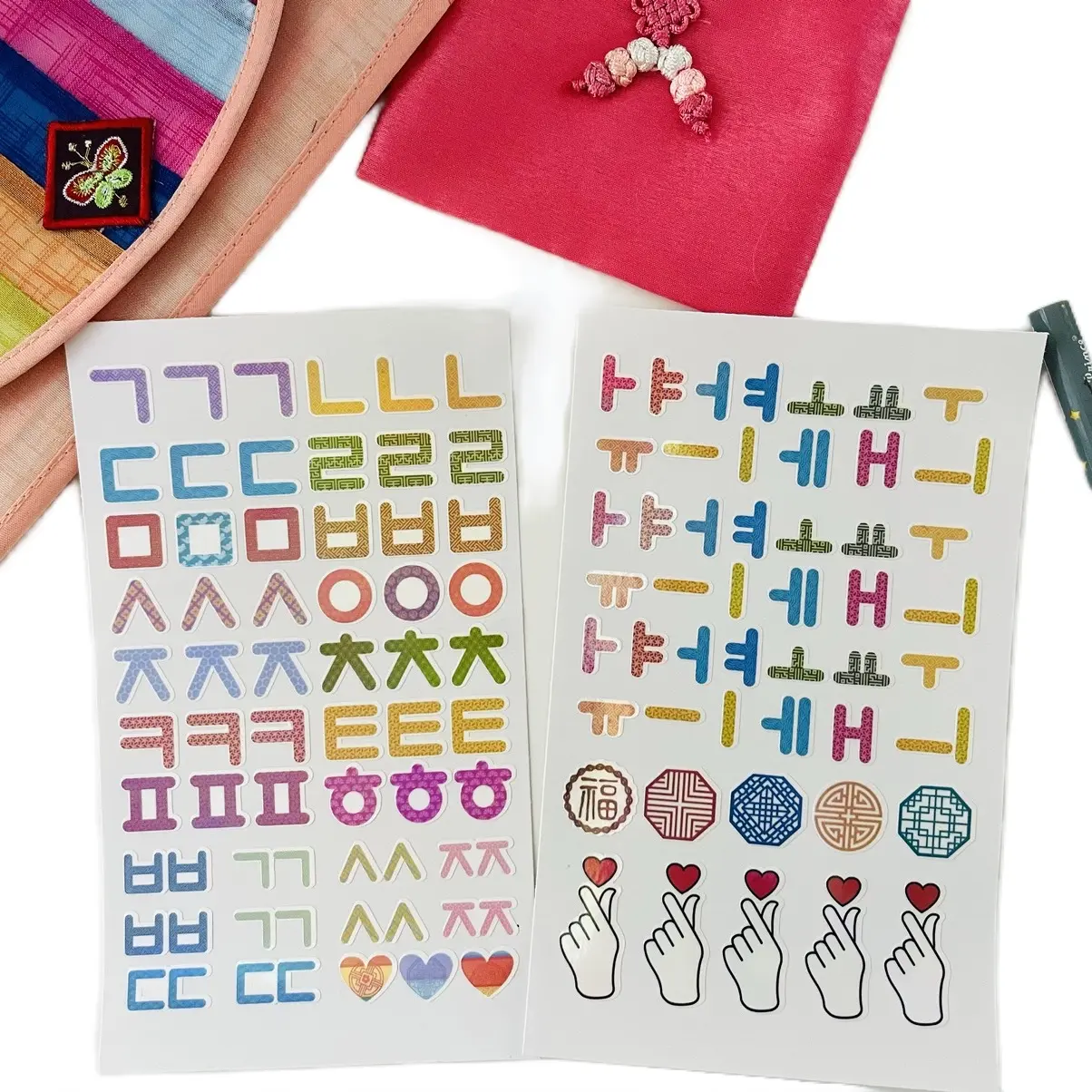 K-pop Korean Hangul Alphabet stickers