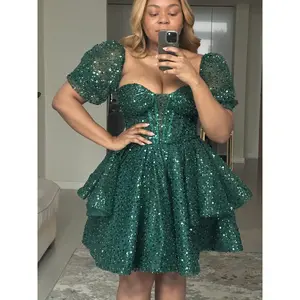 Emerald Sequins Dress