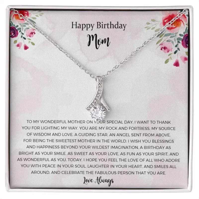 Mom Birthday Alluring Beauty Necklace Gift From Daughter Or Son, Sentimental Gifts For Mom Birthday, Elegant & Trendy Necklaces for Every Occasion - Perfect for Gifts, Daily Wear, or Special Events | Shop Now!