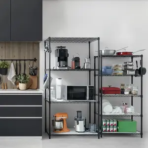3 And 4 Tier - Shelf Adjustable, Heavy Duty Storage Shelving Unit For Easy Assembly, For Garage Or Kitchen Use, Metal Organizer Wire Rack, Utility Shelves