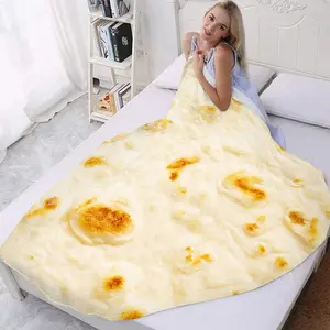 Oversized Tortilla Blanket - Soft Flannel Throw for All Seasons Hypoallergenic Geometric Design Machine Washable Perfect for Home Decor or Gift