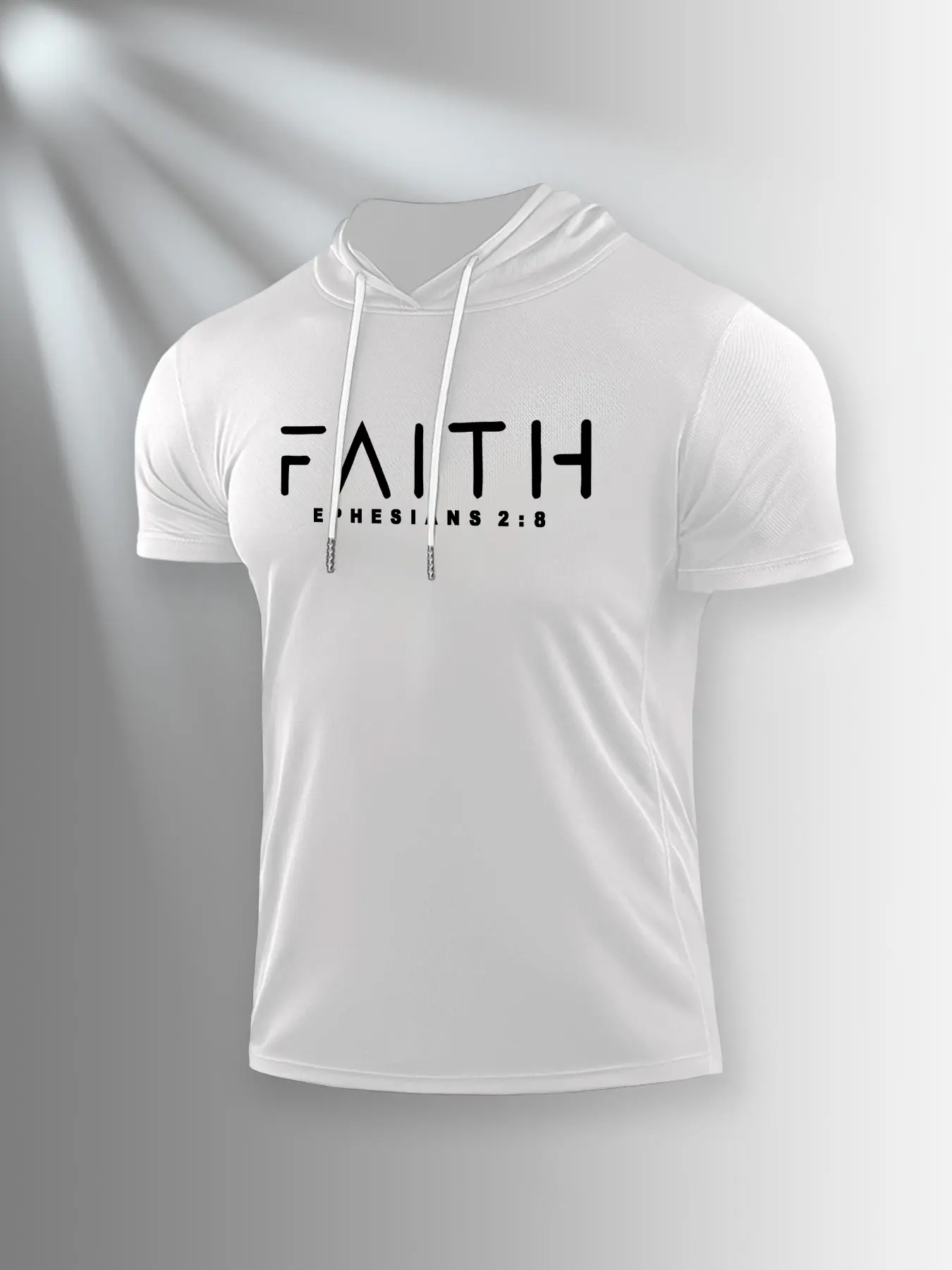 Men's Hooded T-Shirt for Casual Summer Wear, Fitted Design with Moderate Fabric Thickness, Stylish H Type Silhouette