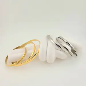 FWJ - STAINLESS STEEL JEWELRY- 6MM PLAIN BANGLES - 1 PIECE.