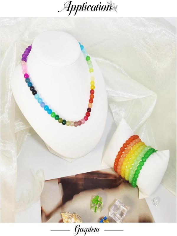 6mm Glass Beads for Jewelry Making, Bead Mix, 56 Colors Crystal Beads Bracelets Making Kit, Round Beads Suitable for Beginners, Pride 2025, LGBTQ, Crystal Beaded