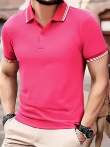 Men's Regular Fit Polo Shirt, Casual Short Sleeve Collared Top for Summer, Fashion Men's Clothes for Daily Wear, Tropical, Menswear