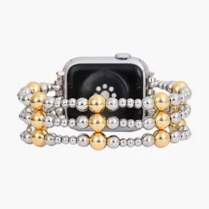 Silver Ember Stretch Apple Watch Strap