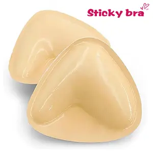 SNOWY,Push Up Sticky Bra Adds Up To 2 Cup Sizes Reusable Silicone Pasties Invisible Breast Lift Adhesive Bra for Backless Strapless Wedding Dresses