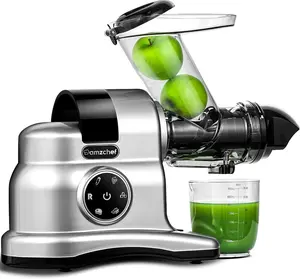 Juicer Machines, AMZCHEF 3" Wide Chute Slow juicer, High Nutrition Juicer Slow Masticating with 2-Speed Modes & Reverse Function