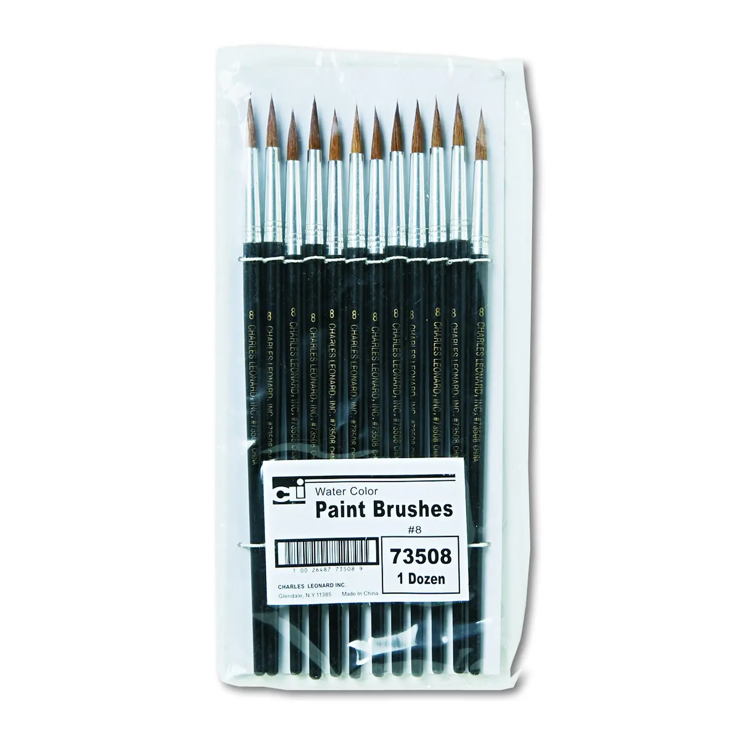 Artist Brush Size 8 Camel Hair Round Profile 12/Pack 73508