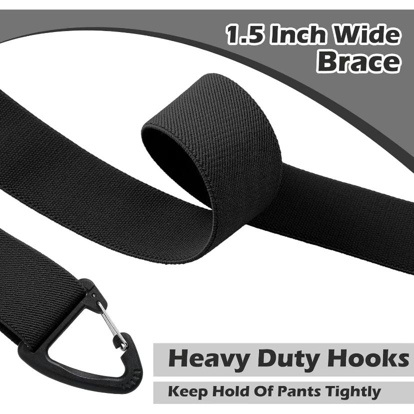 Suspenders for Men Heavy Duty, X Back Hidden Suspender 1.5" Under Clothing, Adjustable Work Suspenders for Men Women