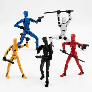 5PCS T13 Multi-Jointed Movable Action Figure with Weapons Accessories, Flexible Assembled Collectible Doll Desktop Decor Gift coffee mixer