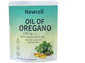 Newcell Oregano Oil with Black Seed Oil, 300 softgels